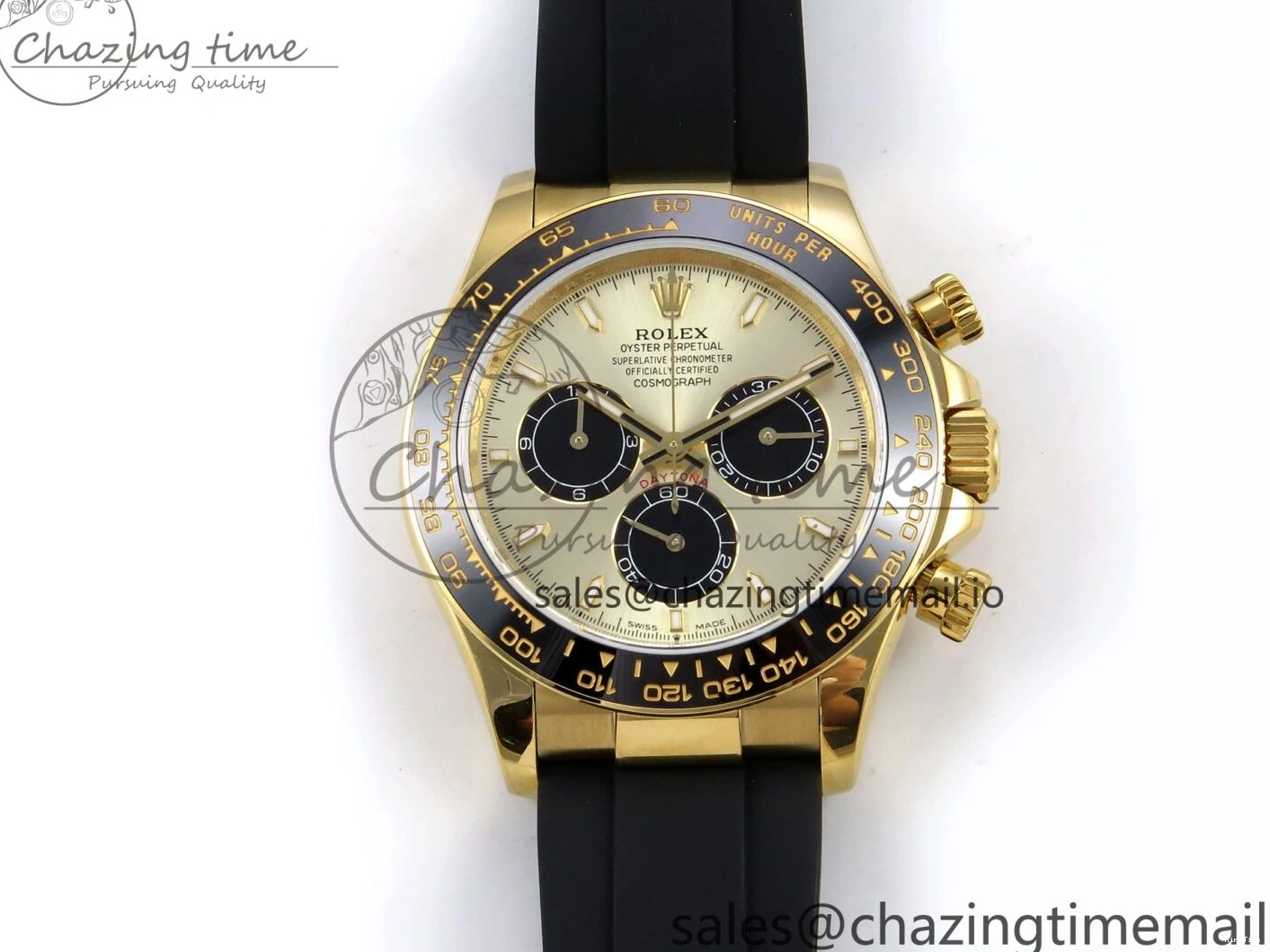 MiroTime 0517 Daytona 126518 QF 1:1 Best Edition YG Black Dial on Oysterflex Strap SH4131 V6（Gain Weight） EasyMatch 1199